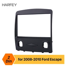 Harfey автомобиля Радио Рамка Фасции 2Din в приборной панели переоборудование отделка комплект для Ford Escape стерео интерфейс пластины Установить черный без зазора