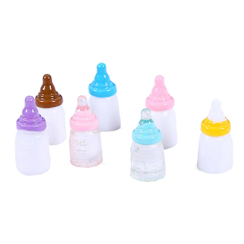5Pcs DIY Slime Cute Resin Milk Bottle Modeling Kit Decoration Filler Plasticine Supplies Clay Accessories toys for children Gift