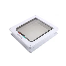 Porte d'entrée et de sortie contrôlable pour animaux de compagnie, trou de sécurité pour chat, fournitures pour animaux de compagnie (blanc, taille) 