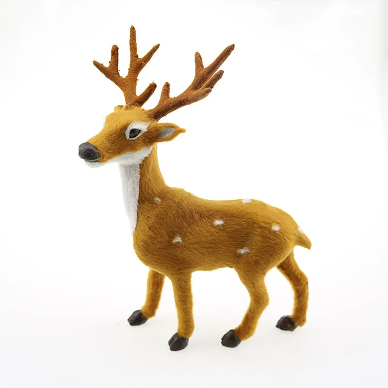 

1Pcs Creative Christmas Ornaments Elk Plush Simulation Deer Christmas Decorations for Home Christmas Gift 15/20/25cm
