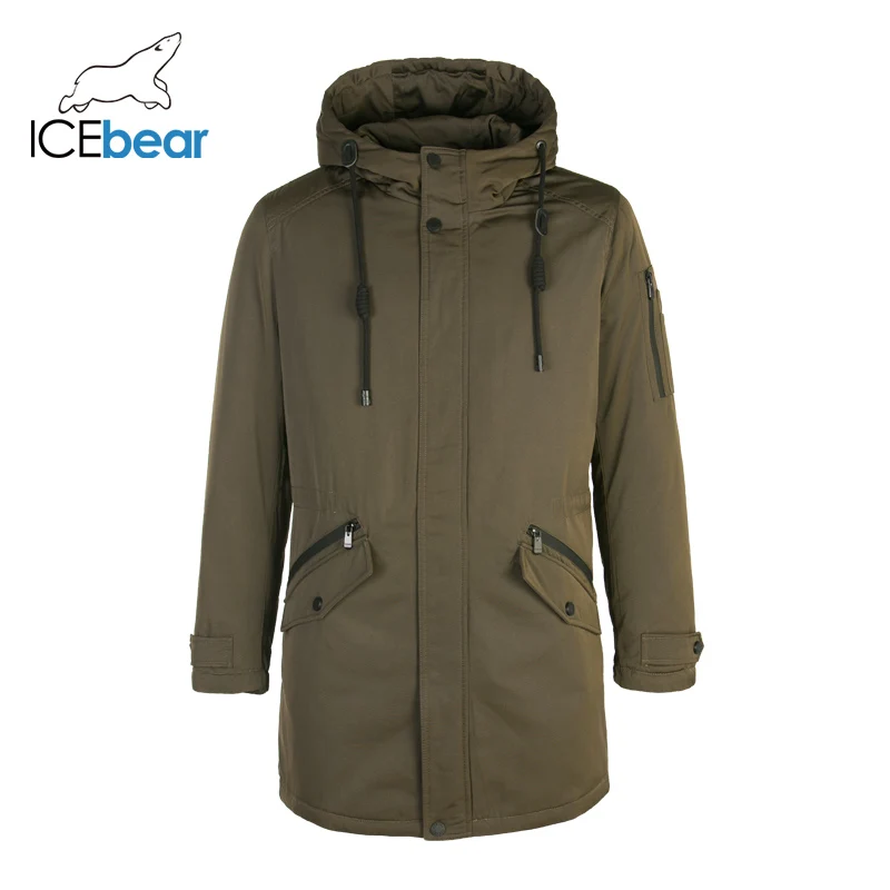ICEbear Новинка пуховое пальто для мужчин зимняя новая длинная Мужская куртка Высококачественная теплая верхняя одежда пальто для мужчин брендовая одежда MPN317946