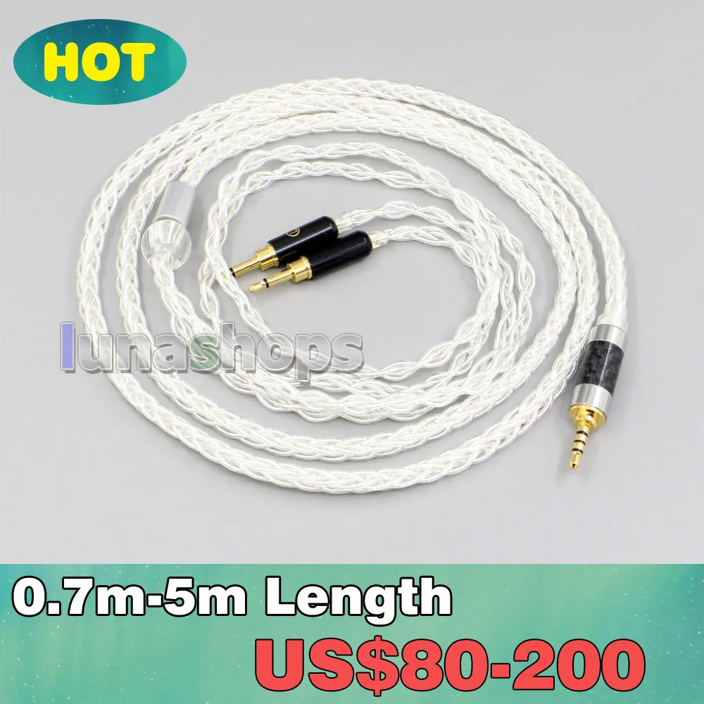 Новый Pin 99% чистого серебра 8 ядер 2 5 мм 4 3 XLR наушники кабель для Oppo PM-1 PM-2 плоский