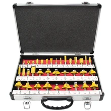 35 шт. 6,35 мм ручка фреза для дерева Набор мельница гравировка отделка Деревообработка фреза триммер адаптер