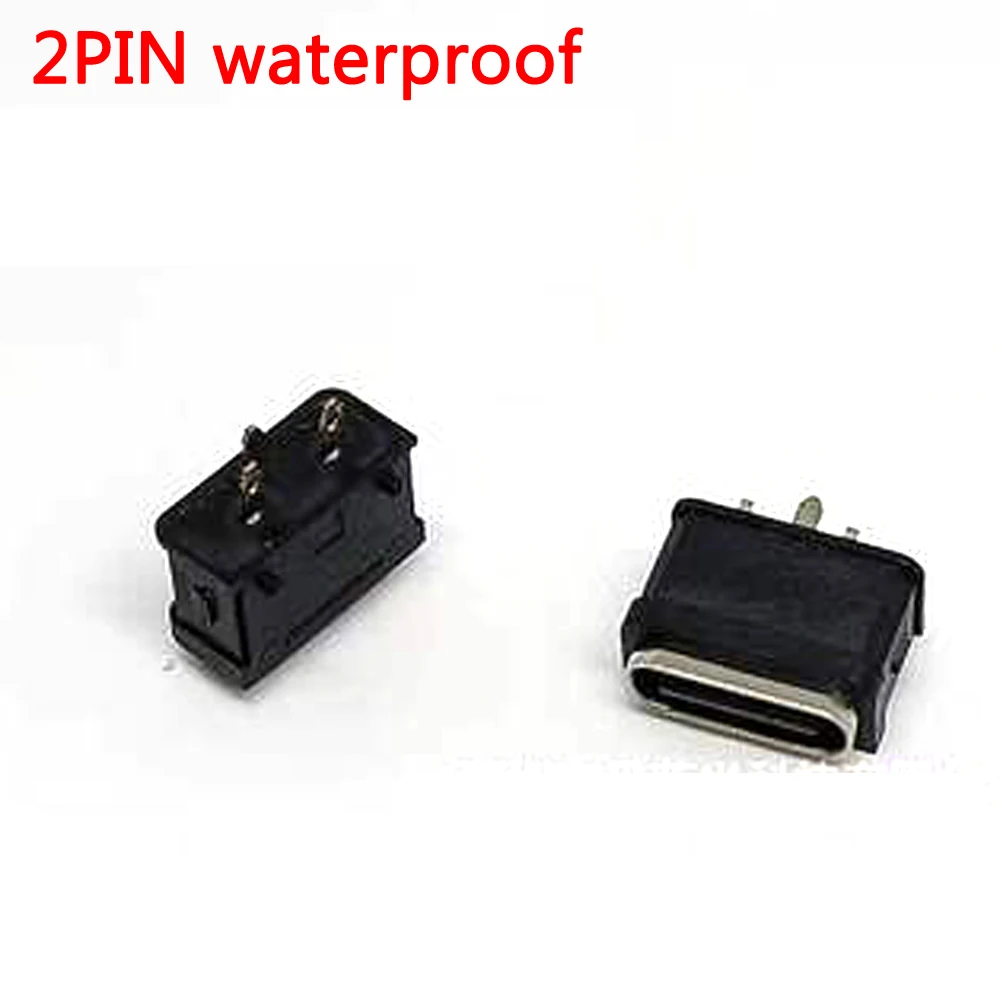 TYPE C 2Pin Waterproof Female USB C With Positioning Column Socket Port