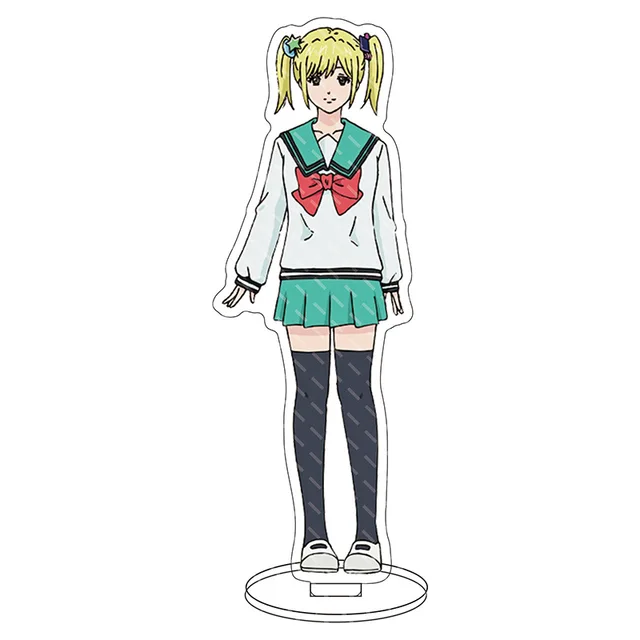 Anime Figure The Disastrous Life of Saiki Kusuo Key Chain Pendant Cosplay Two-sided Keychain Prop Acrylic Stand Model Toy Brown
