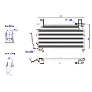 

OE SUC22131 Condenser, air conditioning(Air Conditioning, universal) For KIA 82 PRIDE Dimensions 575×308×16(mm)