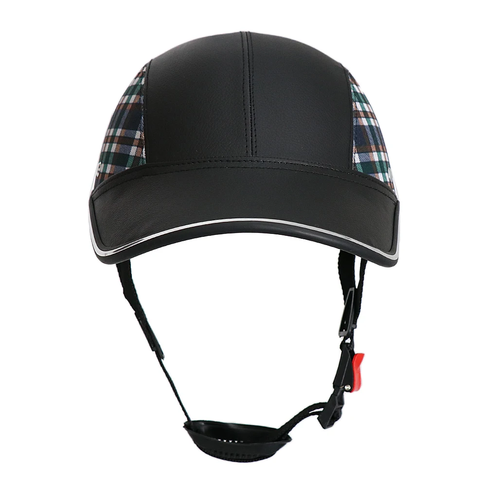Baseball Cap Style Motorcycle Bike Helmet Anti-UV Safety Hat Visor Adjustable Safety Bicycle Helmet Head Protector