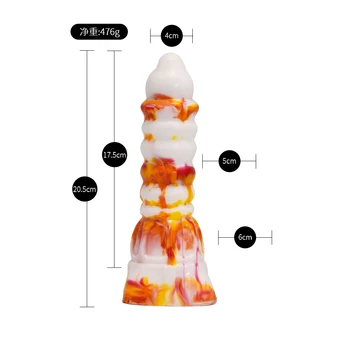 FAAK colorful silicone dildos Ancient temple for Imprison Beast style anal sex toys fro women men masturbator adult games