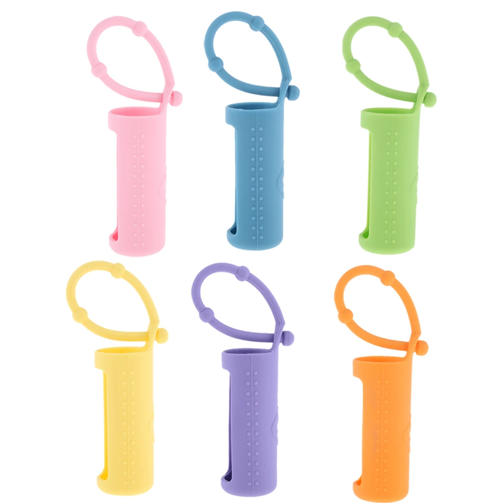 6 Pack Essential Oil Bottle Sleeve Case Protective Cover Travel Holder for Car, Purse, Gym Bag, Backpack, Keychain, Keyring