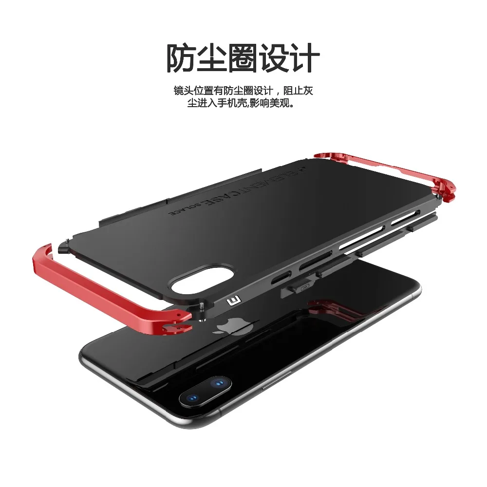 Роскошные чехлы для телефонов с дизайнерским алюминием и ПК для iphone 7 X XS MAX XR 6 8 PLUS 5 5S матовый чехол