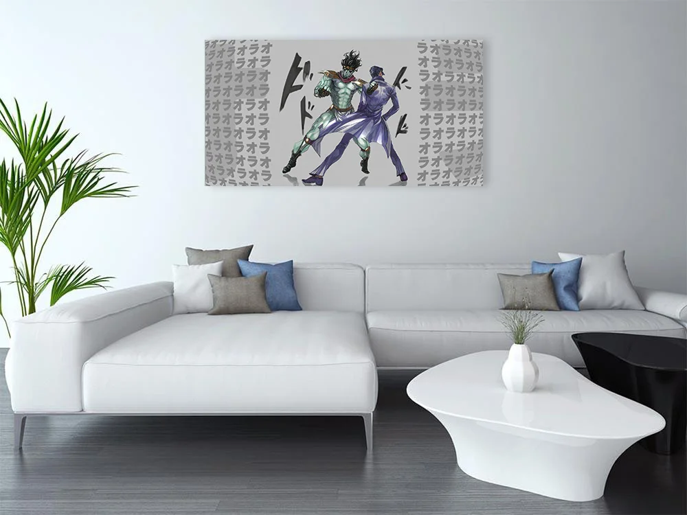Jotaro Kujo Star Platinum Jojo S Bizarre Poster Framed Wooden Frame Canvas Painting Wall Art Decor Home Decoration Prints Painting Calligraphy Aliexpress