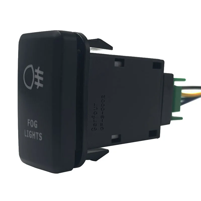 12V Push Switch Blue LED Fog Light For Toyota FJ Cruiser Fortuner Hilux Tacoma