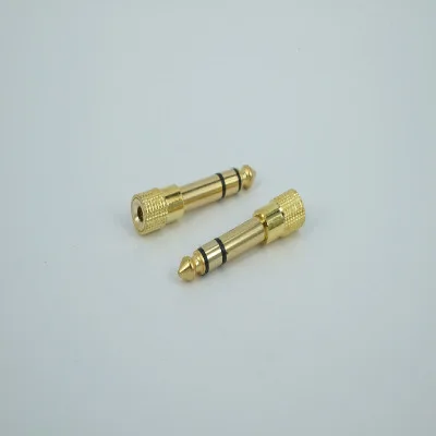 100pcs 3 5mm Socket to 6 5mm Jack Plug Audio Stereo Adaptor Gold Premium Quality 6 5mm 1 4 inch Headphone Adapter