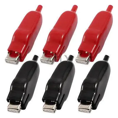 

12 Pcs Plastic Covered Test Probe Metal Alligator Clips 77mm
