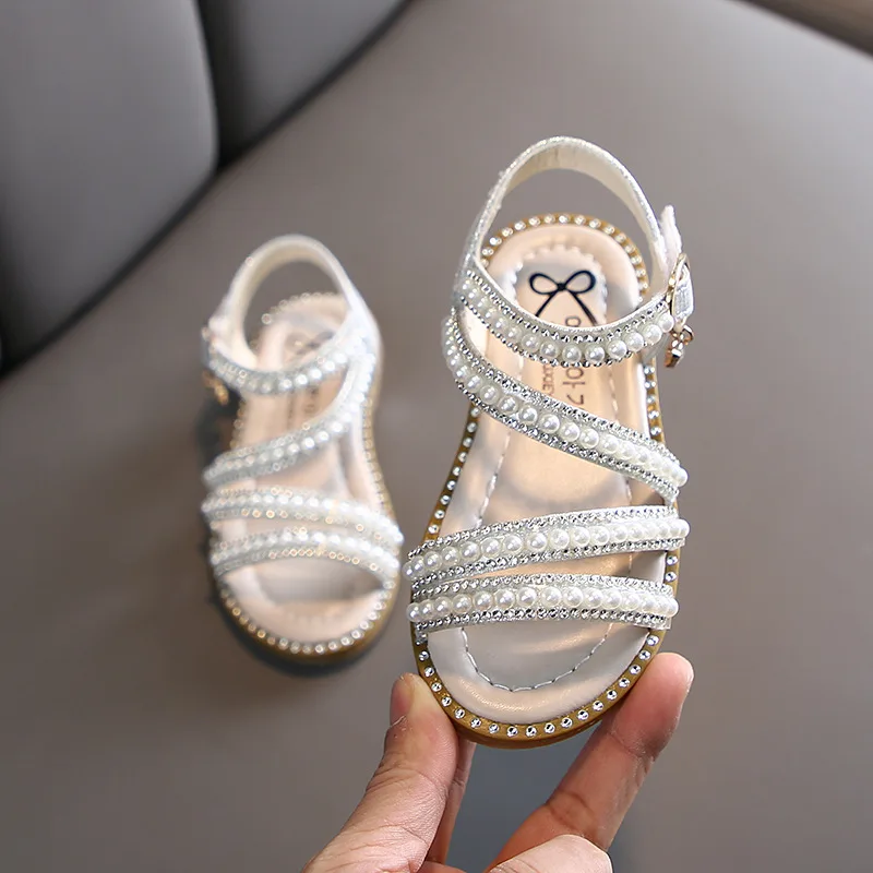 children's sandals near me Girl Sandals Summer Fashion Kids Baby Girls Bling Rhinestone Princess Single Sandals For Little Big Girl's Shoes children's shoes for sale Children's Shoes