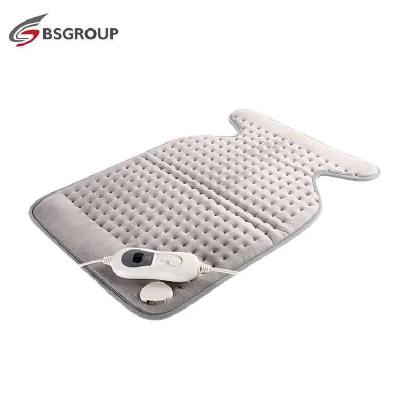 Bellavie-almohadilla de calefacción eléctrica para el microondas, calentador de calor suave y acogedor para cuello y espalda, alivio del dolor, 220V, enchufe europeo, XL, 63x42CM