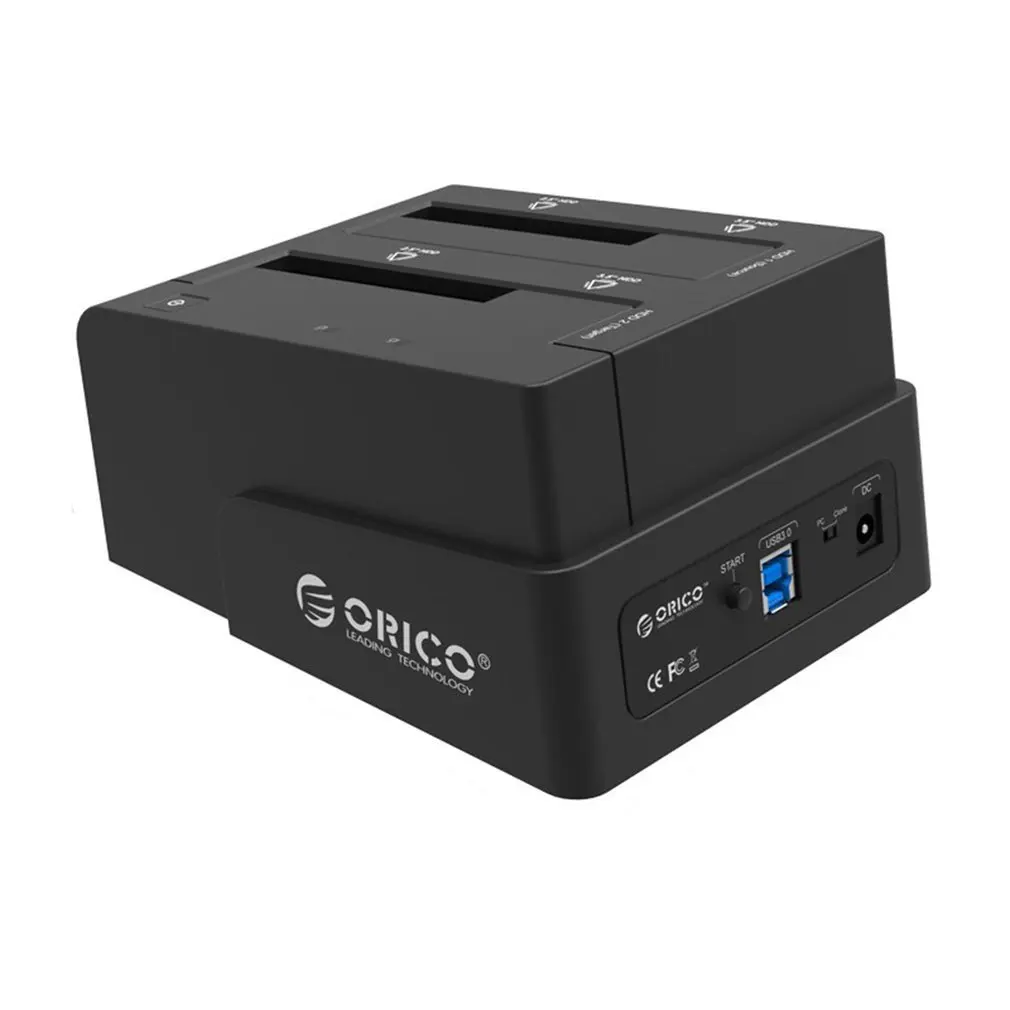  ORICO 6628US3-C-V1-BK USB 30 a SATA Dual-Bay Hard Drive estación de acoplamiento de alta velocidad 