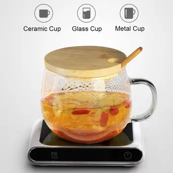 

Cup Warmer Powered Milk Cup Heating Mat Warmer Heater 55degree Constant Temperature 3-Levels Adjustment Coffee Heating Mat