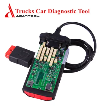 

Trucks Car Diagnostic Tool Bluetooth/USB Single/Double Green PCB OBD2 Scanner NEC Relays 2015.R3/2016.R1 with Keygen VCI Scanner