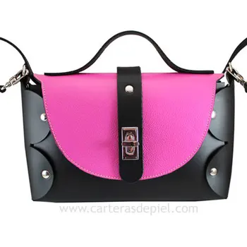

Shoulder bag and handle cowhide leather 100% autentíco