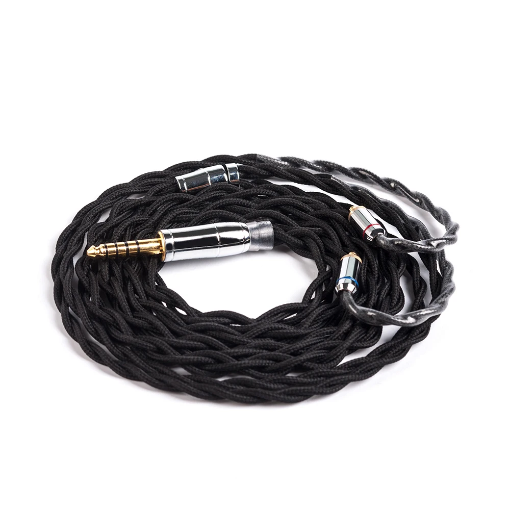 KBEAR 4 ядра 7N один кристалл медный кабель 2,5/3,5/4,4 мм с MMCX/2pin/QDC TFZ для KZ ZS10 ZSN Pro ZSX BLON BL-03 V90 BA5 - Цвет: MMCX 4.4mm