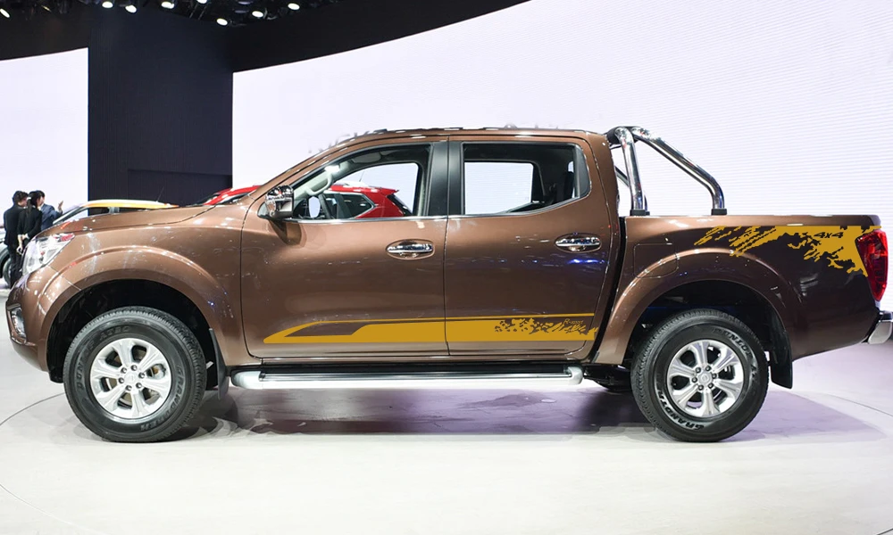 2 шт., автомобильные боковые наклейки, стильные для Nissan NAVARA NP300, Авто Виниловая пленка, декоративная наклейка, сделай сам, спортивный стиль, аксессуары для тюнинга автомобиля
