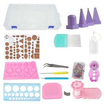 

All-In-One Quilling Tool Set Complete Quilling Tools Kit with Storage Case Include Electric Rolling Pen (All-In-One Quilling Too