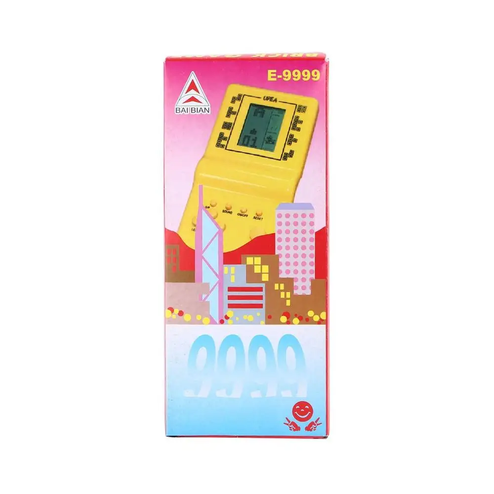 Electronic Tetris Brick Game Kids Classic Handheld Game Machine with Game Music Boys Girls LCD Educational Toys