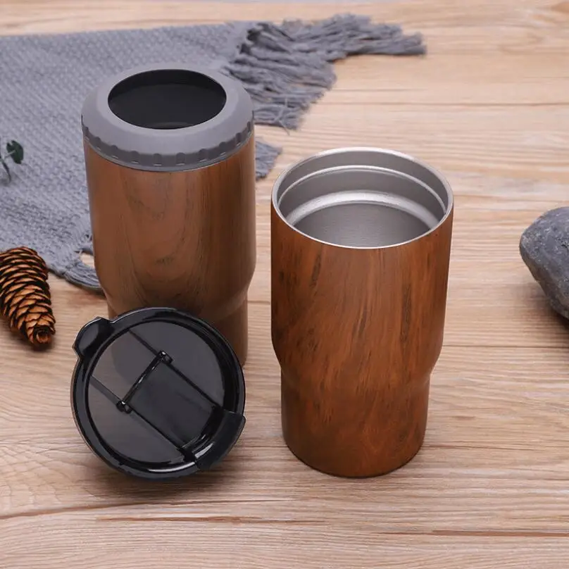 60pcs 4 in 1 Coffee Cup 14oz Can Cooler Tumbler Cups Stainless Steel 12oz  Slim Cold Beer Bottle Insulated By Ocean Freight - AliExpress