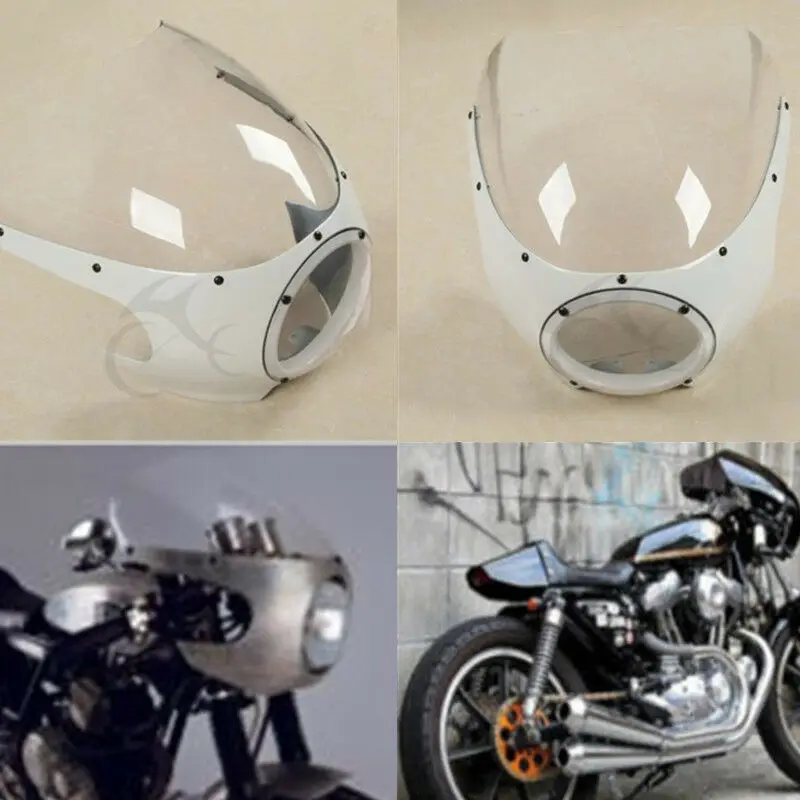Motorcycle 5 3/4" Cafe Racer Headlight Fairing Windshield Windscreen