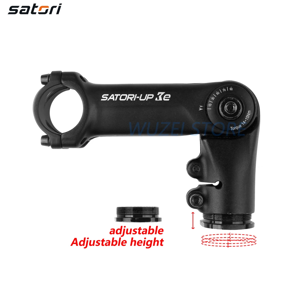 SATORI Bicycle Stem 100mm High-Strength Lightweight 31.8mm Adjustable 90 Riser Stem for BMX XC MTB Mountain Bicycle part