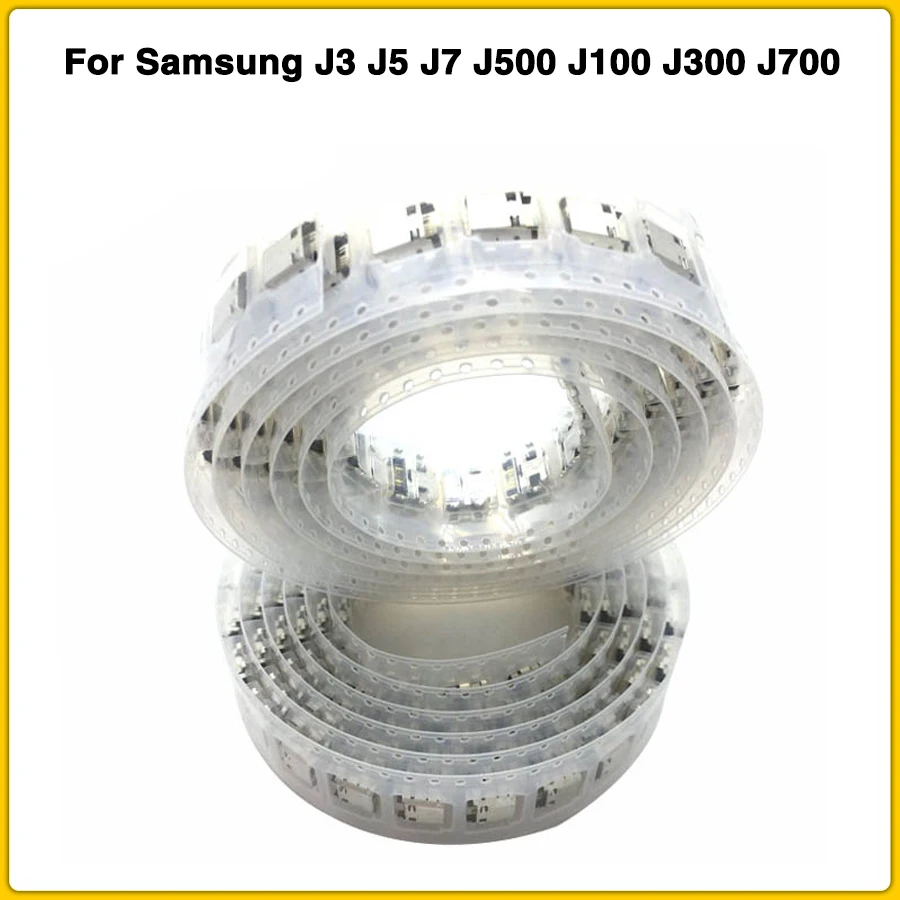 100 шт. USB зарядное устройство зарядный разъем док-порт для samsung J3 J5 J7 J500 J100 J300 J700 usb Micro зарядное устройство разъем