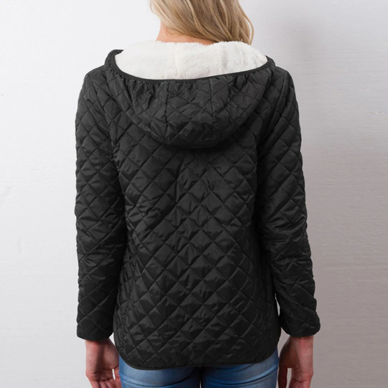 Autumn Jacket Womens Winter Outwear Coat Plus Velvet Lamb Hooded New Parkas Basic Jackets Female Women Winter Cotton Coats