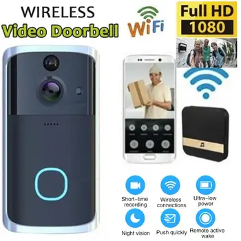 

Security System Intercom Visual Doorbell Smart Video Doorbell Multifunctional HD APP Visitor Ring Camera Wifi Universal