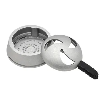 

Metal Material Crescent Shape Hole Single Handle Accessories Windproof Tobacoo Frosted Hookah Shisha Charcoal Holder
