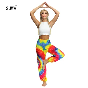 

2020 Spring Summer Casual Fashion Bohemian Loose Pant Men Women Casual Hippy Trousers Baggy Aladdin Harem Pant Droppship