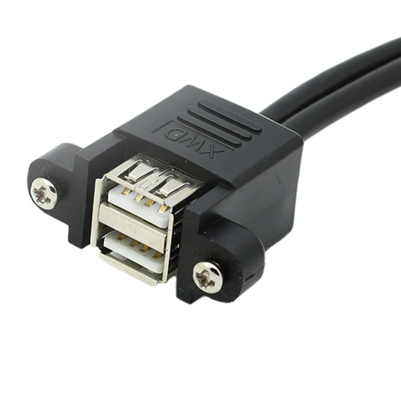 Двойной USB 2,0 удлинитель с резьбовым отверстием портативные аксессуары для домашнего офиса FKU66