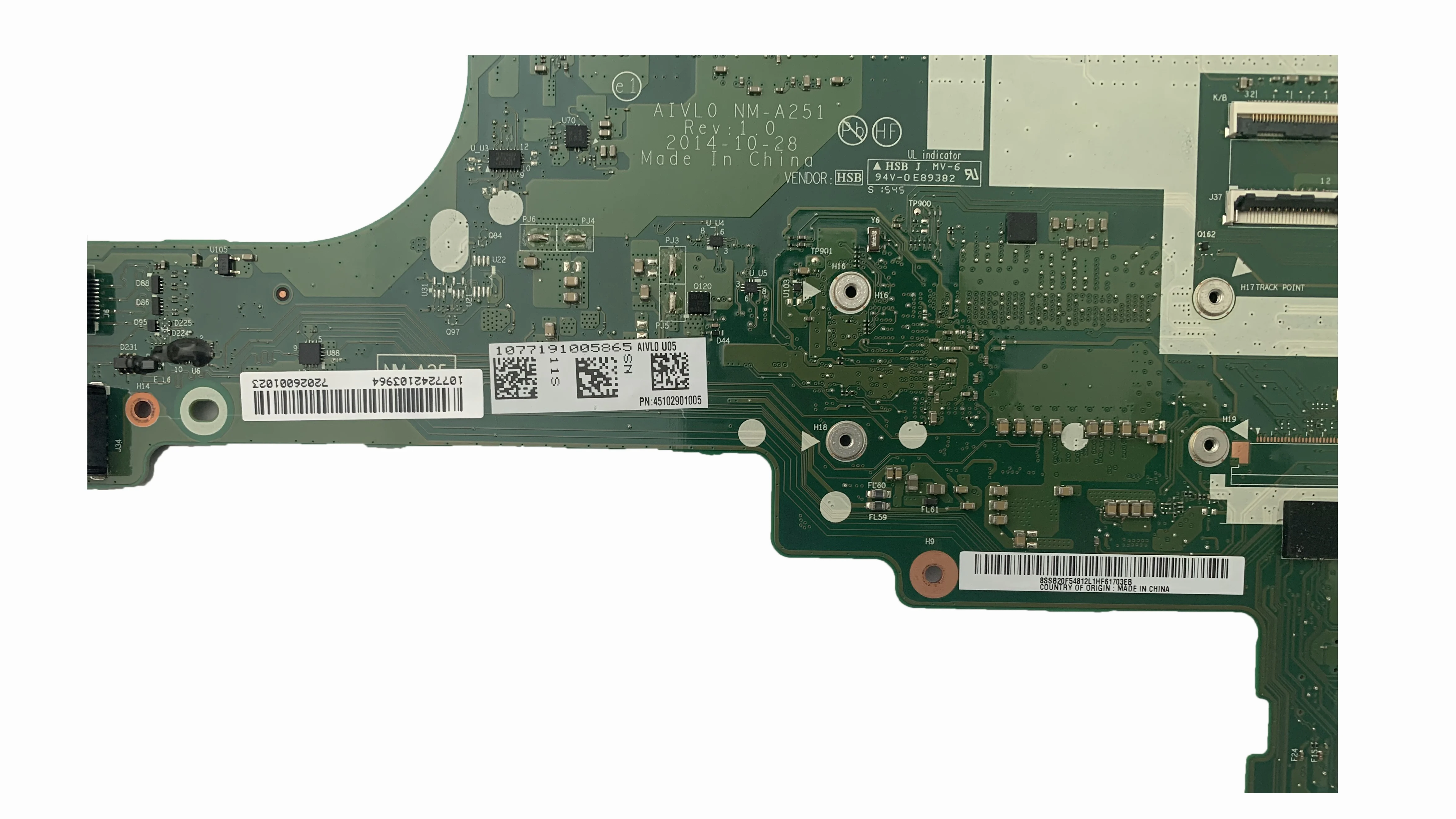 New  for Lenovo ThinkPad T450 Laptop Motherboard NM-A251 45102901005 FRU 00HN529 with CPU i5-5300U DDR3 