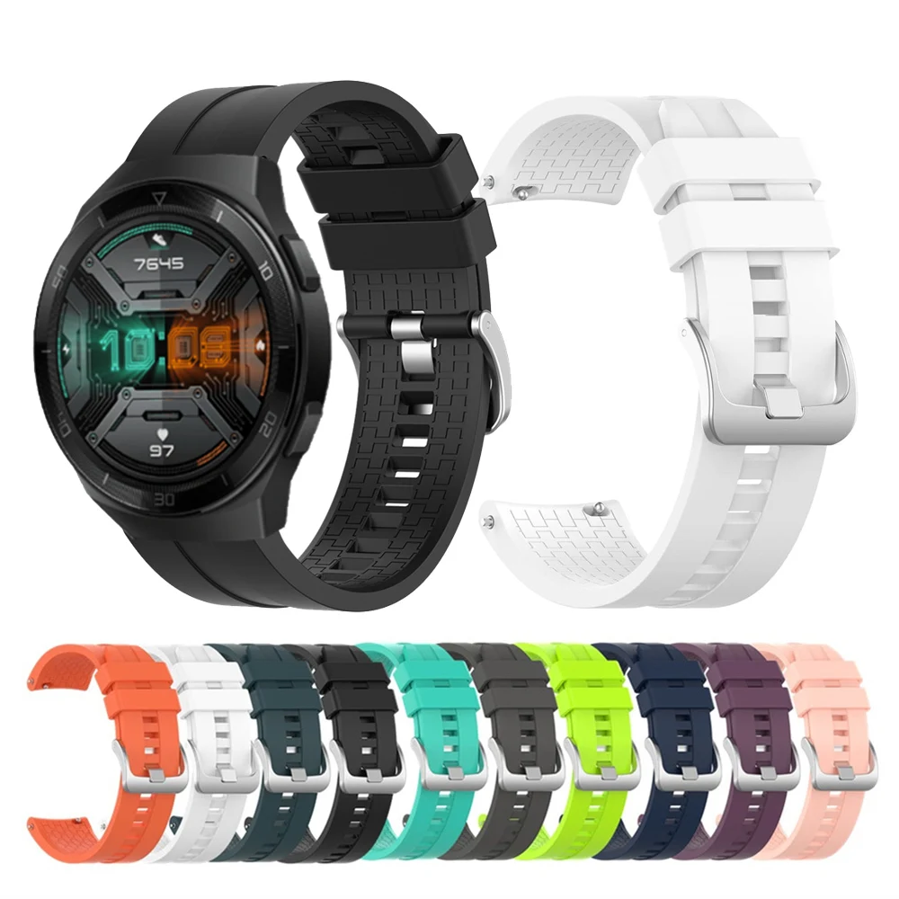 

22mm Silicone Strap For Huawei Watch GT 2E Bracelet Sport Watchband For Huawei GT 3 46mm/GT 2 Pro/Runner/GT3 SE Band Accessories