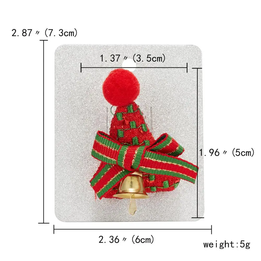 17 видов стилей, новые рождественские значки, войлочные тканевые Броши для детей, носки с рождественской елкой, значки Санта-Клауса, значки, аксессуары, ювелирное изделие, год - Окраска металла: HAT BELL