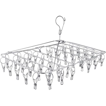 

Clothes Drying Rack, 52 Clips Stainless Steel Laundry Drying Rack Folding Sock Hanger, Underwear Hanger, Clothes Hangers