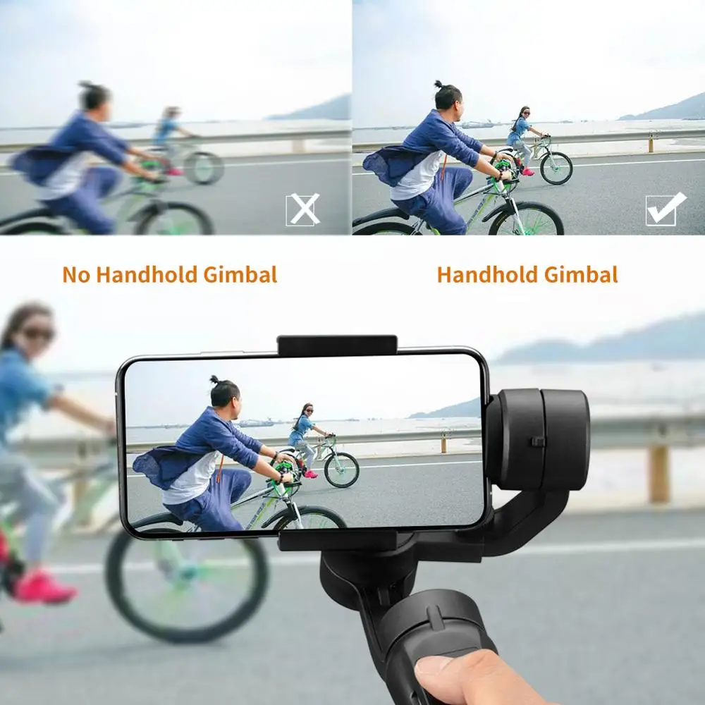  Smooth Smart Phone Stabilizing H4 Holder Handhold Gimbal Stabilizer for iPhone XS XR X 8Plus 8 7P 7