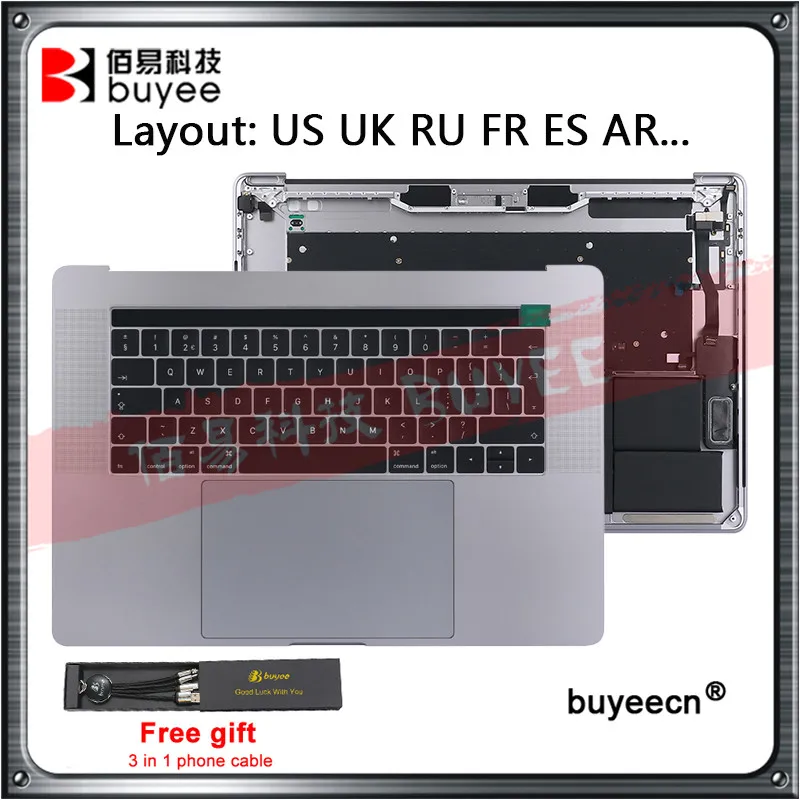 Для Macbook Pro Retina 15 &quotA1707 Чехлы для рук TopCases US UK RU FR ES AR Клавиатура Trackpad A1820