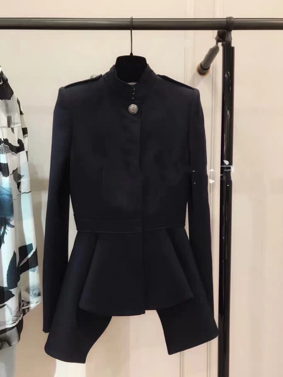 New Arrival Spring Women Clothes Fashion Asymmetrical High Waist Skirt Jacket Elegant Office Ladies Black Blazer