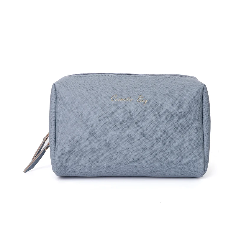 Blue Косметичка из искусственной кожи, чехол для кистей для макияжа, органайзер для макияжа, водостойкая косметичка, органайзер для женщин, дорожная Сумочка для туалетных принадлежностей - Цвет: Blue