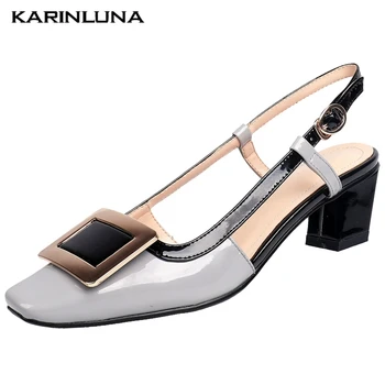 

Karinluna On Sale New INS Fashion Luxury High Heels Genuine Leather Summer Party Skin Sandals Woman Shoes Women