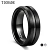 Tigrade Man Black Ring Fashion Jewelry Fashion Jewelry Tungsten Ring Wholesale Engraving Men's Rings Classic Wedding Rings 1