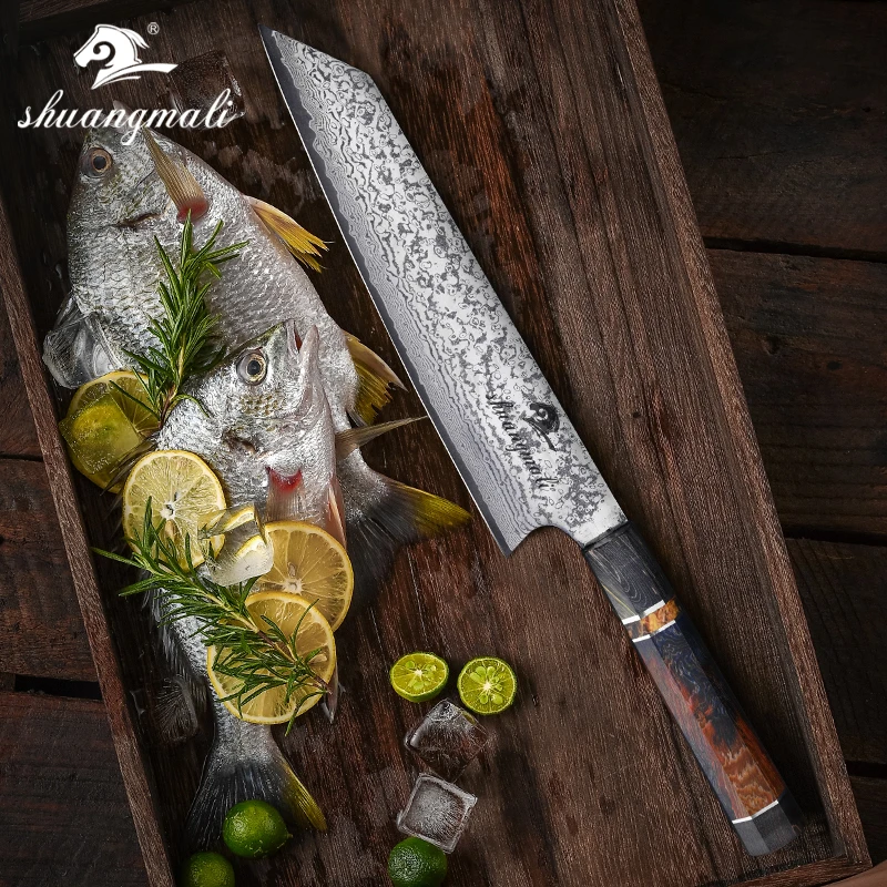 8 дюймов японский нож Gyuto 67 слоев дамасской стали Кливер кухонный нож универсальный нож для нарезки подарок поварские Ножи Инструмент для домашнего приготовления