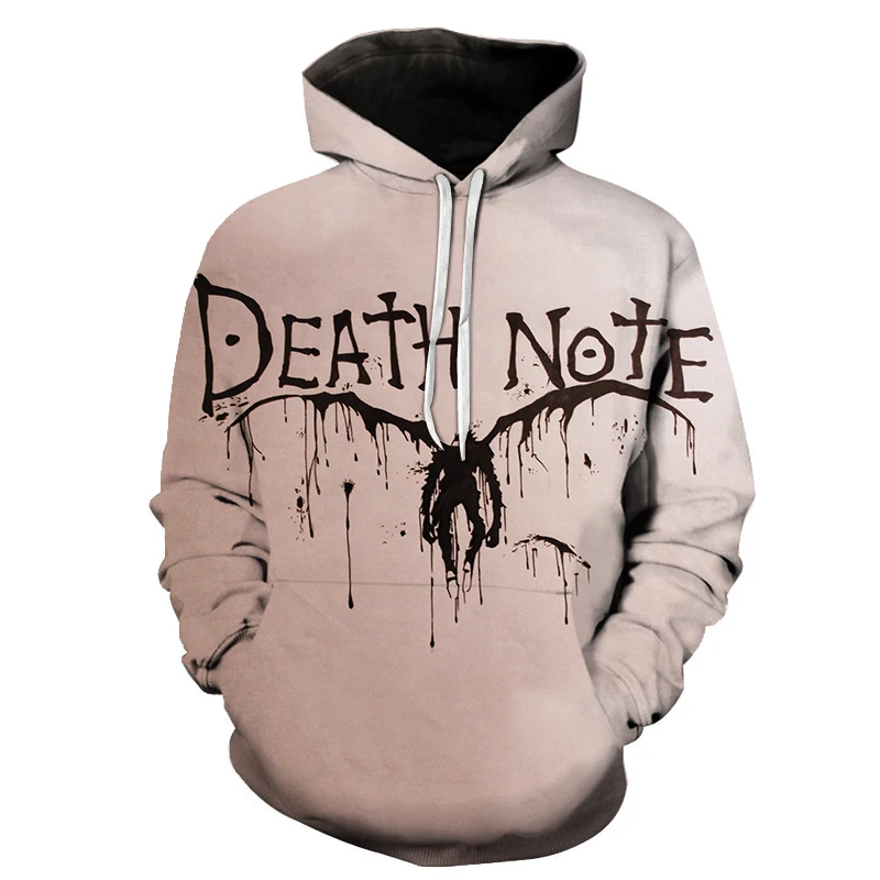 3D Print Men Women Casual Streetwear Death Note Hoodie