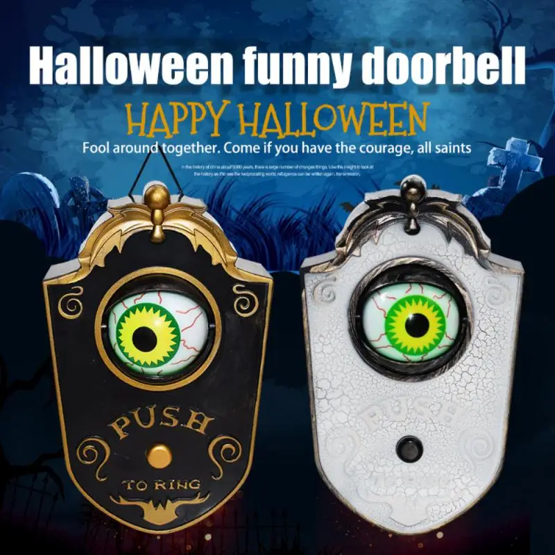 2021 Halloween Horror Doorbell Rotating Eyes Decor With Spooky Sounds